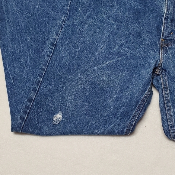 VINTAGE Levi's 505 Orange Tab Dark Wash Stone Wash Regular Fit Straight Leg Jean - Picture 6 of 11